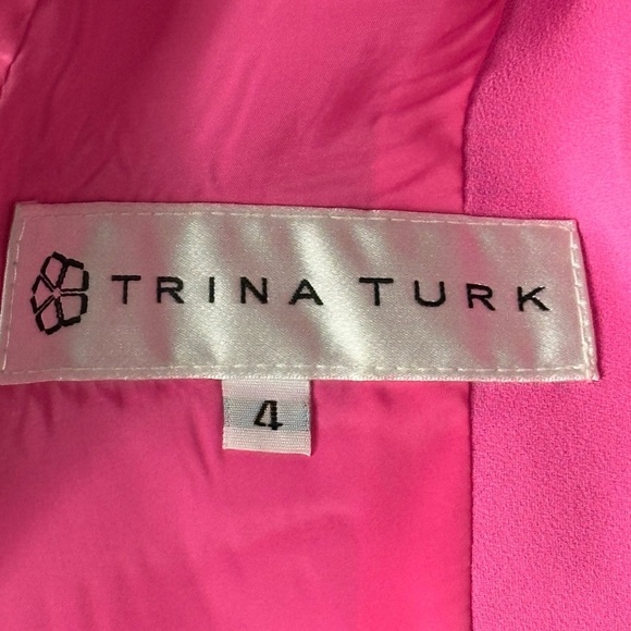 Trina Turk pink Legally Blonde Barbie office siren single-breasted blazer Size 4 - Picture 10 of 10